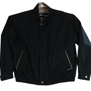 Members Only Vintage Mariners Jacket L Black Oversized Boating Bomber Zip Snap